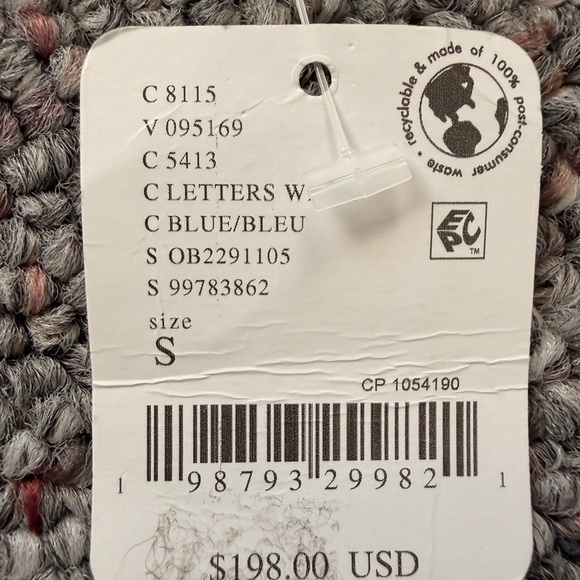 Free People NWT We the Free Jacquard Letters denim Jacket Loose Baggy Fit Medium - Picture 10 of 15